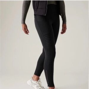 Athleta Delancey Moto Tights Size Small NWT